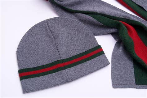 gucci beanie hat scarf set|Gucci scarf real.